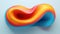 A vibrant and fluid wave-like object in a colorful and abstract design. Generative ai