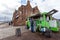 Vibrant food truck with a customer making their orders in Edinburgh, the United Kingdom