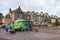 Vibrant food truck with a customer making their orders in Edinburgh, the United Kingdom
