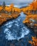 Vibrant Forest River Landscape Artwork, Nunavut, Canada