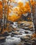 Vibrant Forest River Scene Painting, New Hampshire USA