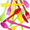 Vibrant forks kives spoons