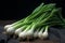 Vibrant Fresh green onions. Generate Ai