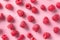 Vibrant Fresh Raspberries on a Pink Background - Fruit Pattern