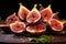 Vibrant Fresh sliced figs. Generate Ai