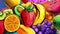 Vibrant Fruit Frenzy Pop Art Freshness in Every Stroke