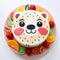 Vibrant Fruit Salad Face Cake With Otter Theme - Sandara Tang Inspired