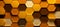 Vibrant geometric abstract background with intricate hexagonal elements in orange colors