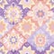 Vibrant Geometric Floral Pattern with Pastel Tones