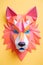 Vibrant Geometric Fox Portrait