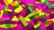 Vibrant Geometric Mosaic Magenta and Chartreuse Abstract Pattern