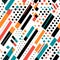 Vibrant Geometric Pattern: Bold Minimalism With Playful Streamlined Forms