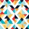 Vibrant Geometric Pattern: Sharp Colors, Native Australian Motifs