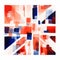 Vibrant Geometric Union Jack Art Print With Cubist Shapes