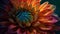 Vibrant gerbera daisy in formal garden showcases beauty in nature generated by AI