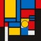 Vibrant German Pilsner Logo Of Gratitude With Mondrian-inspired Colors
