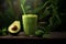 Vibrant Glass of avocado juice. Generate Ai