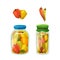 Vibrant Glass Jars Showcase An Array Of Canned Peppers, Their Fiery Hues Preserved Within. A Tempting Display