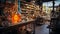 Vibrant Glassblowing Studio: Molten Beauty and Artistry
