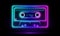 vibrant glow neon cassette