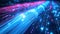 Vibrant glowing fiber optic strands