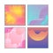 Vibrant gradient background set