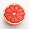 Vibrant Grapefruit Close-up: Raw, Detailed 8k Photography On White Background