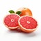 Vibrant Grapefruit Product Photography On White Background