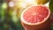 Vibrant Grapefruit On Vine: Layered Imagery With Subtle Irony