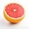 Vibrant Grapefruit On White Background With Color Gradients
