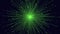 Vibrant green explosion radiates bright light in all directions