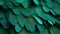 Vibrant green feather texture background featuring detailed digital art of magnificent bird feathers