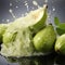 Vibrant Green Pear Splash Vray Webcore Photo Montage