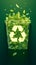 Vibrant green symbolizes eco friendly recycling concept for sustainable practices