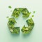 Vibrant green symbolizes eco friendly recycling concept for sustainable practices