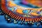 Vibrant Handcrafted Beadwork Necklace: Intricate Patterns and Brilliant Colors
