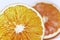 Vibrant, healthy dehydrated orange slices