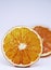 Vibrant, healthy dehydrated orange slices