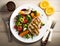 Vibrant Healthy Meal: Grilled Chicken and Fresh Veggies Showcase