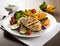 Vibrant Healthy Meal: Grilled Chicken and Fresh Veggies Showcase