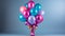 A vibrant helium balloon bouquet ready to surprise someone on their birthday