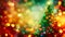 Vibrant Holiday Background with Glittering Tree.