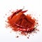 Vibrant Hot Peppers And Chili Powder On White Background