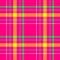 Vibrant hot pink yellow green blue color check diamond tartan plaid fabric seamless pattern texture background