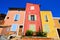 Vibrant houses of Rousillon, Provence, France with red and yellow colors