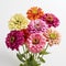 Vibrant Hyper-realistic Pop Art Flowers: Stunning Zinnia Bouquet