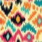 Vibrant Ikat Style Design With Diverse Color Palette