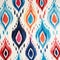 Vibrant Ikat Wall Hanging On White Contemporary Turkish Art