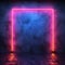 Vibrant illumination neon sign casting light on a textured wall