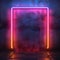 Vibrant illumination neon sign casting light on a textured wall